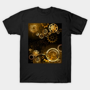 Background with gears ( Steampunk ) T-Shirt